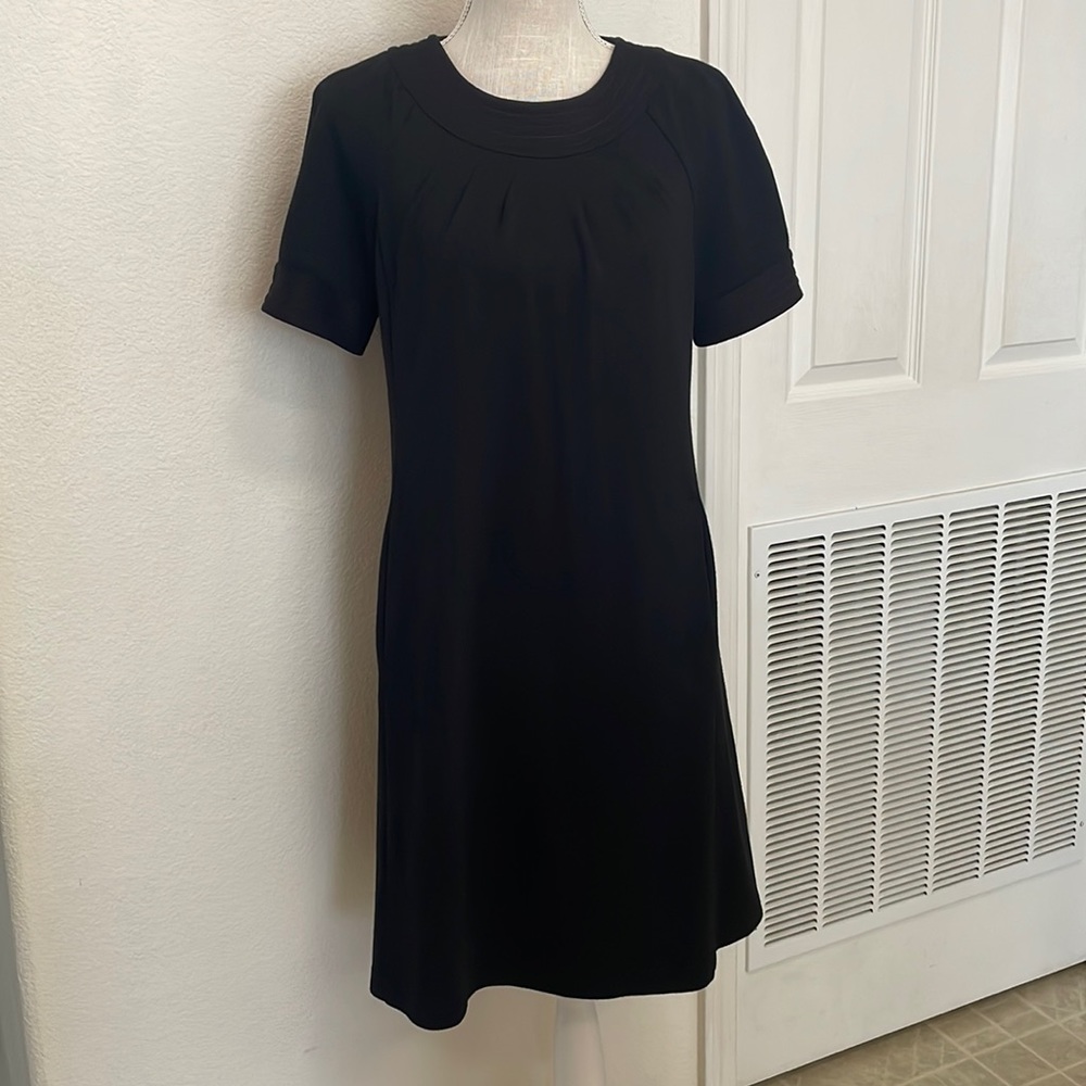 LBD “K” studio little BLACK DRESS SHIFT DRESS with pockets, knee length,